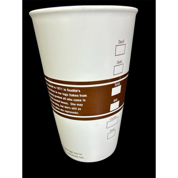 2008 Starbucks Pike Place Original Siren Logo 16oz Cup Mug- Vintage -Never Used - Picture 6 of 8